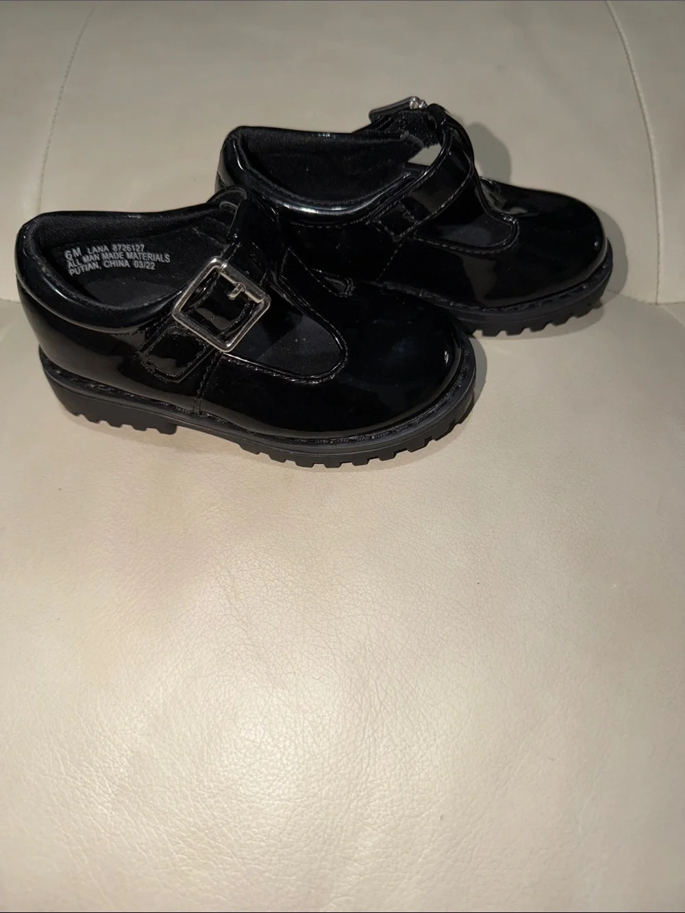 Mix No. 6 Black Patent T-Strap Mary Jane Kids Shoes